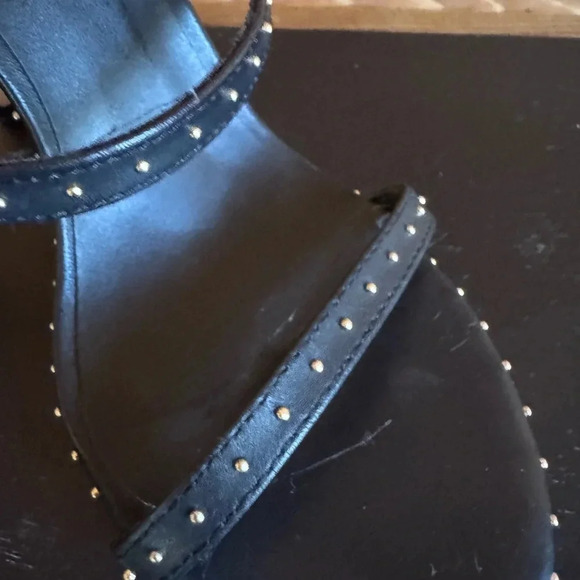 Kurt Geiger London Portia Sandal Black Strappy Heel with gold studs size 38 - Picture 2 of 8